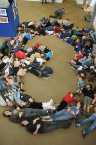 Creating the Break 3 logo at Rook Lane Chapel