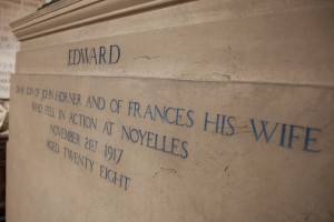 Edward Horner memorial inscription, Mells Church