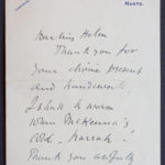Letter from Edward Horner to his niece Helen Asquith